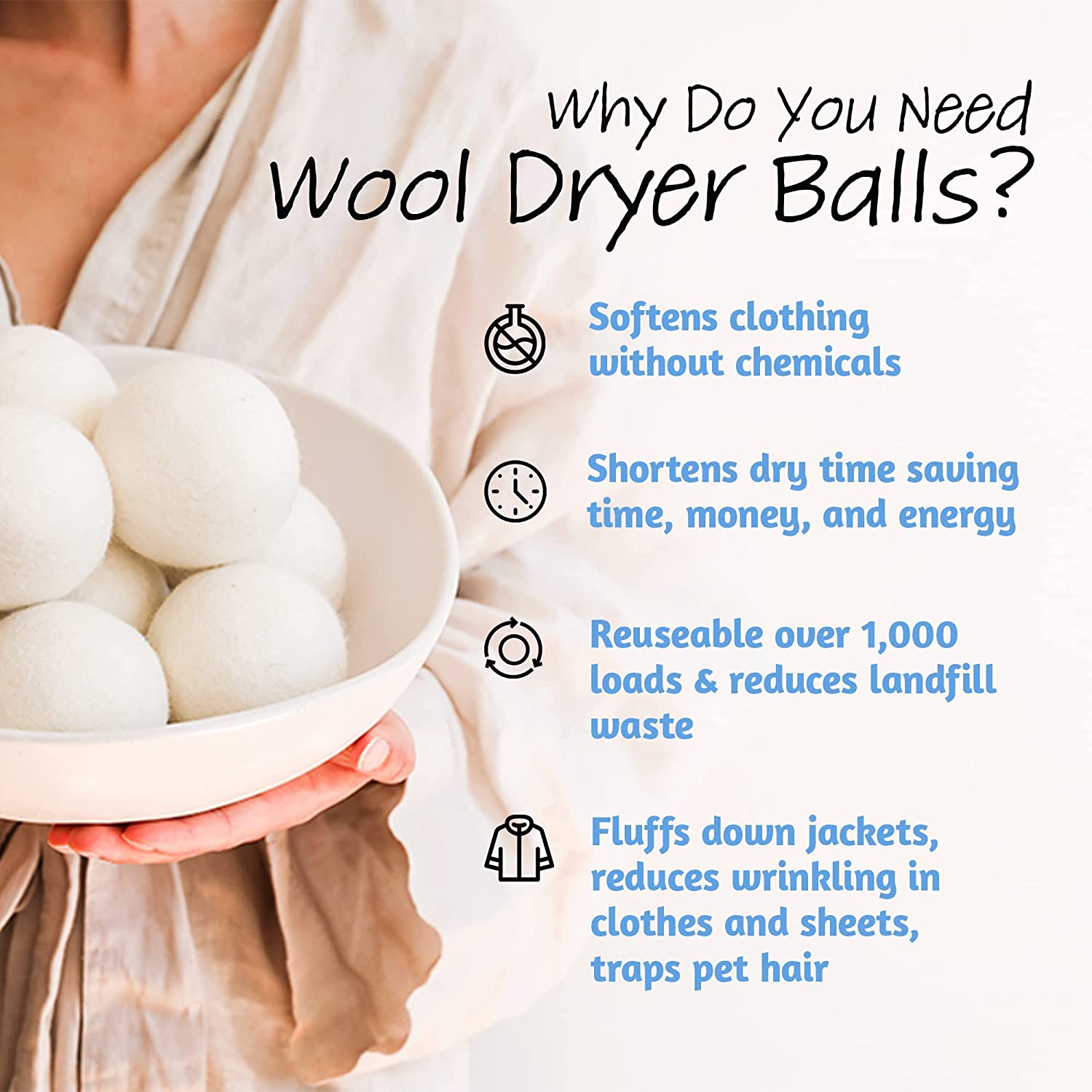 Sheep wool dryer clearance balls