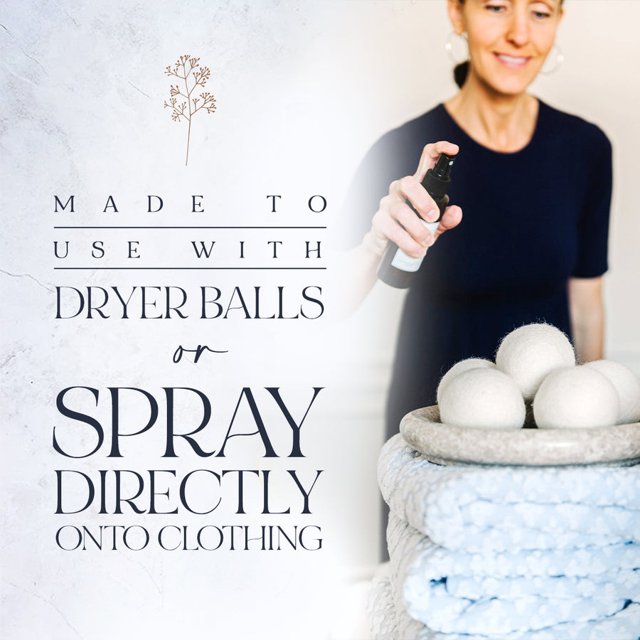 6 Smiling Sheep Wool Dryer Balls Plus Anti-Static Essential Oil Spray